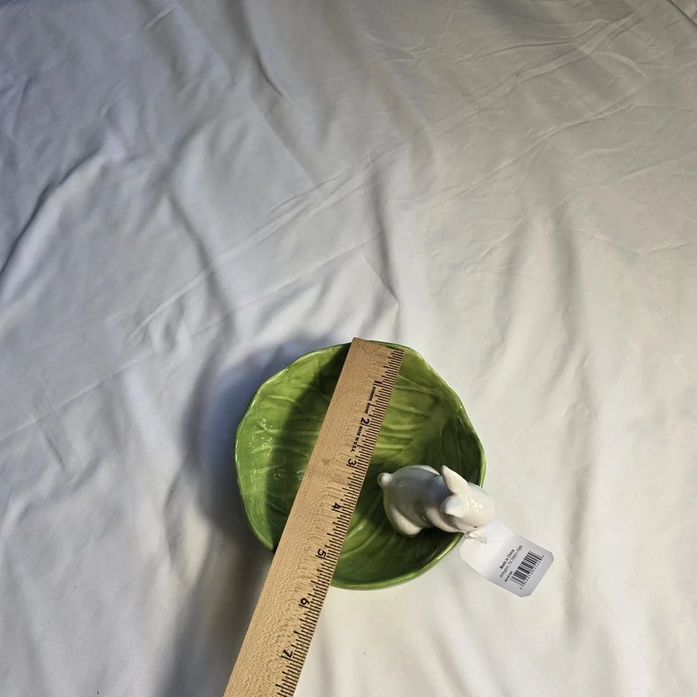RAZ IMPORTS CARROT PATCH - CABBAGE BUNNY BOWL - 2 1/2